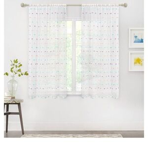 MYSKY HOME Pom Pom Curtains for Girls Bedroom